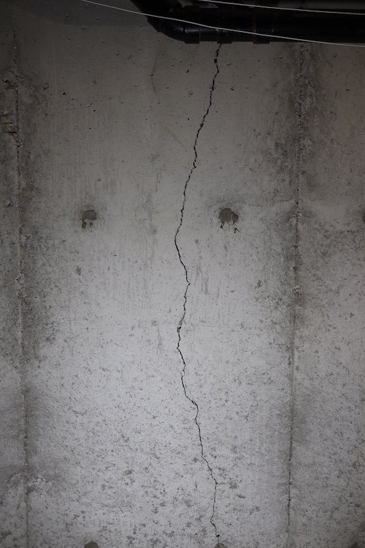 Vertical Basement Crack